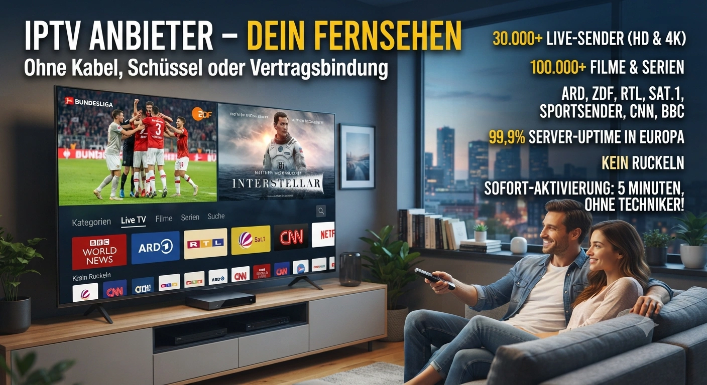 IPTV Anbieter – Fernsehen ohne Kabel, Schüssel oder Vertragsbindung​